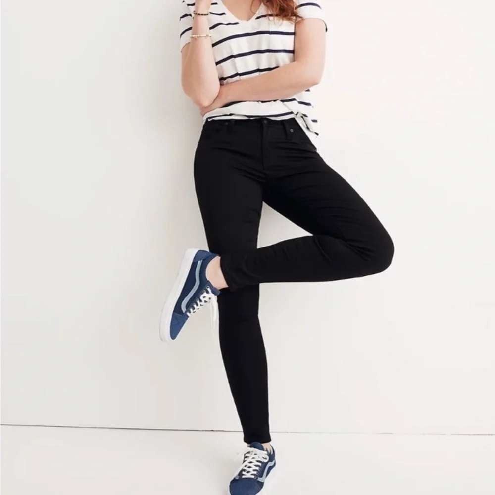 Madewell 8" Skinny Jeans Women 32T Black Mid Rise Tall Stretch Denim